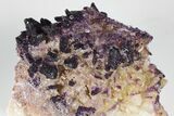 Calcite Crystal Cluster with Purple Fluorite (New Find) - China #177574-2